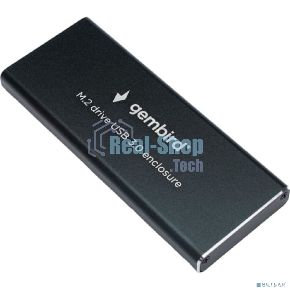 Внешний корпус Gembird EEM2-SATA-1 USB 3.0 для M2 SATA порт MicroB, металл, черный