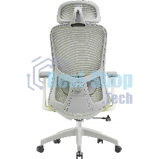 Кресло компьютерное Cactus CS-GMC515-GYGN серый, сиденье салатовый, сетка/ткань, с подголов. крестов. пластик, пластик серый