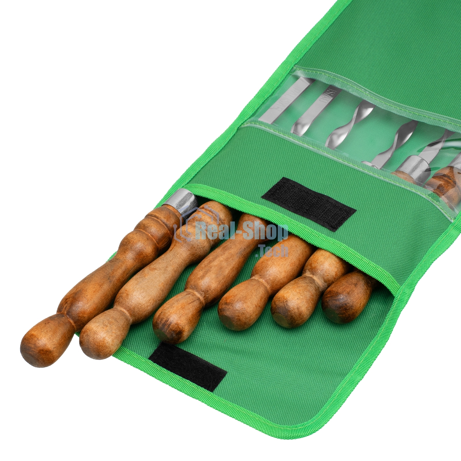 Набор шампуров плоских Palisad 650 мм, с деревянной рукояткой, в чехле, 6 шт., Camping