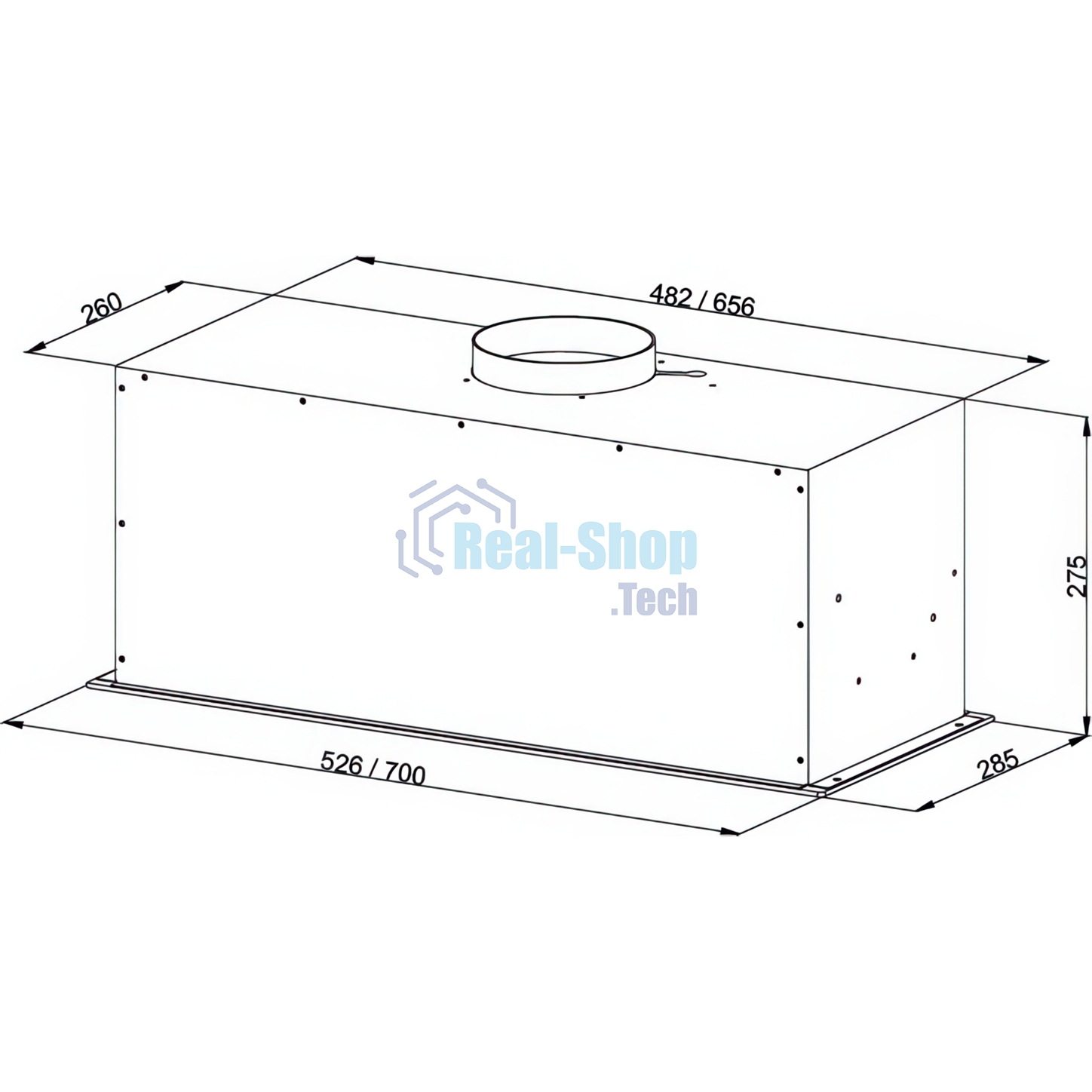 Встраиваемая вытяжка Kuppersberg, 52 см, мощность рециркуляции 650 м3/ч, мощность отвода 1300 м3/ч, сенсорное управление, таймер, турборежим, угольный фильтр KF-ES (доп. Опция), уровень шума 46 дБ, черный