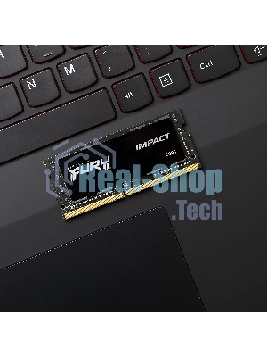Оперативная память Kingston Fury Impact, DDR5, 16Gb (1x16Gb), 6400MHz, CL38, ECC, SO-DIMM, с радиатором, черный