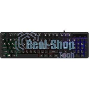 Клавиатура проводная Defender Arx GK-196L RU, USB, черный