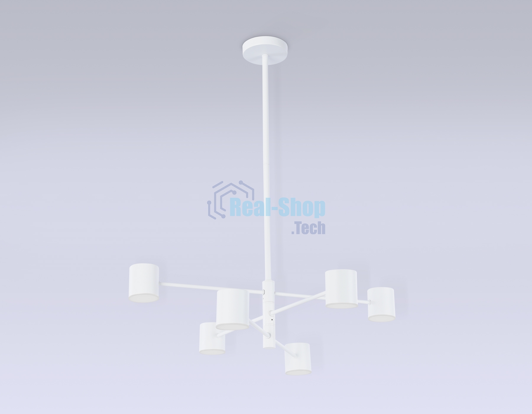 Подвесной светодиодный светильник Ambrella light FL51711/6 WH белый 3000K/4200K/6400K 29W D700*800 (Без ПДУ)