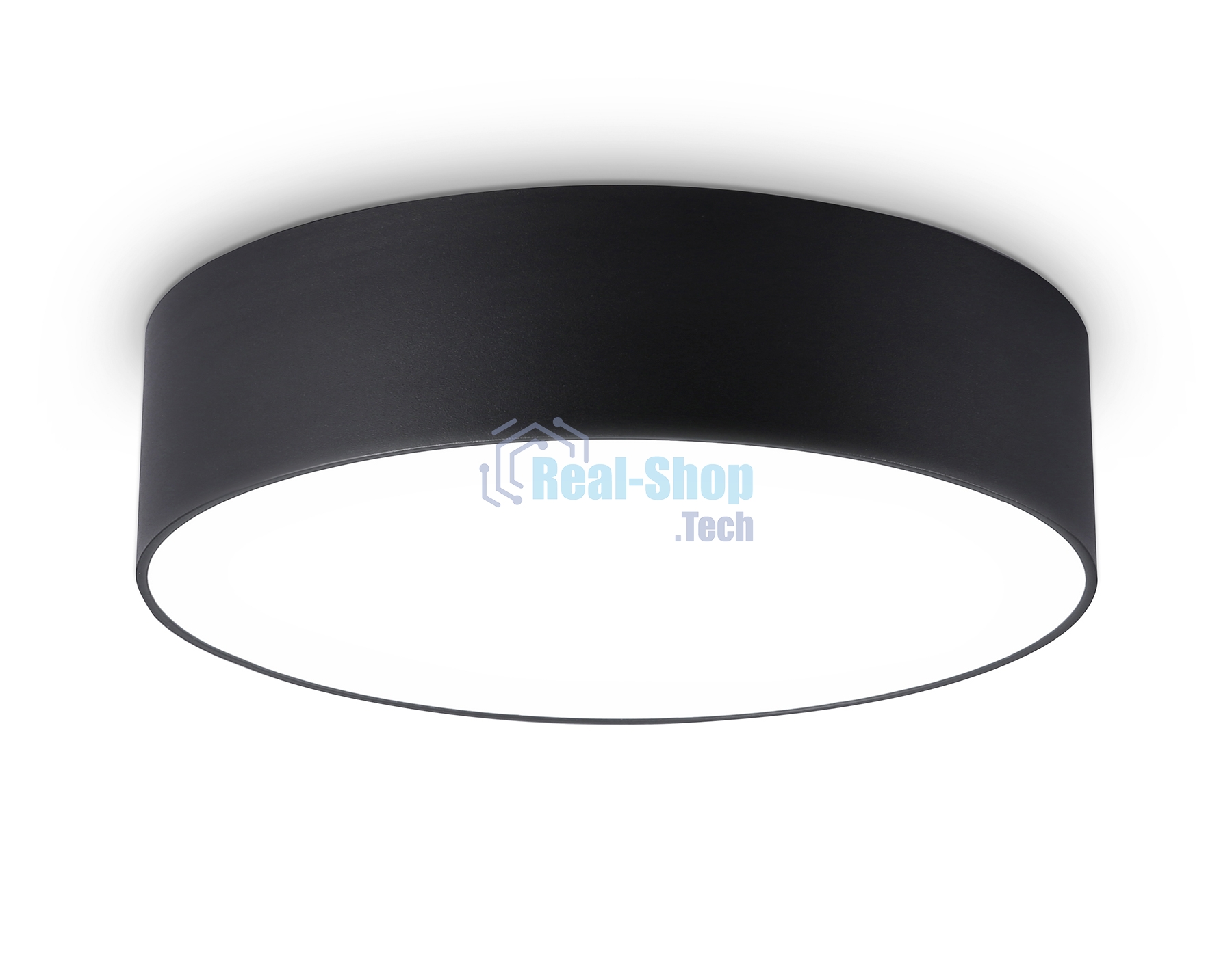 Потолочный светодиодный светильник Ambrella light FV5518 BK черный LED 18W 4200K D160*58 (Без ПДУ)