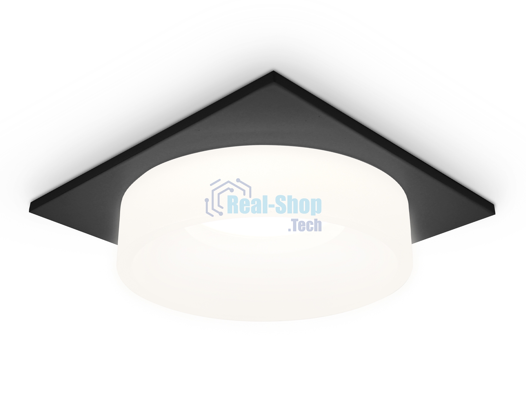 Светильник Ambrella light TN1316 SBK/FR черный песок/белый матовый GU5.3 92*92*45