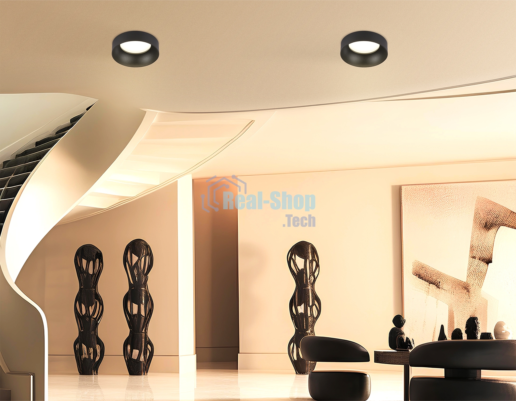 Светильник Ambrella light TN51817 BK черный IP20 GX53 D100*63