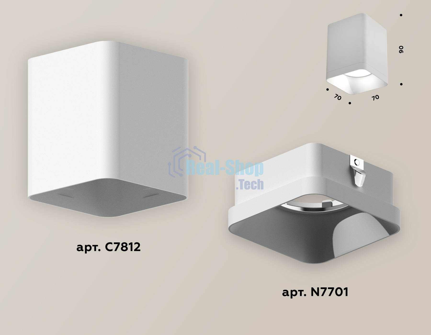 Светильник Ambrella Light XS7812001 SWH белый песок MR16 GU5.3 (C7812, N7701)