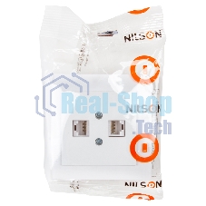 Nilson Роз. компьютерная 2-местн. СУ, (RJ45 CAT6), ТУРАН (TOURAN), белый (24111046)
