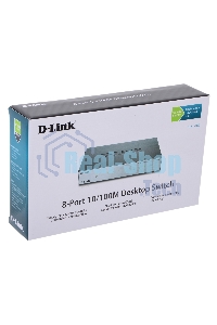 Неуправляемый коммутатор с 8 портами 10/100Base-TX D-Link DES-1008D/(K2A/K3A)RU/J1A/J2A/L2A/L2B