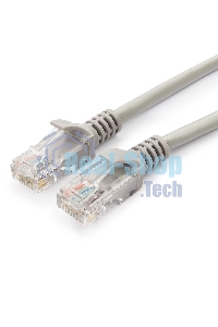 Патч-корд UTP, кат 5e, 0.25м с RJ45 серый