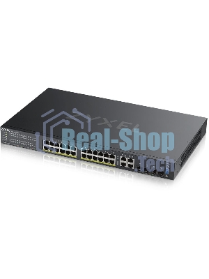 Коммутатор гибридный L2 PoE+ Zyxel NebulaFlex Pro GS2210-28HP, rack 19