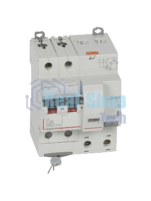 Выключатель автоматический дифференциального тока DX3 2П C 25А 30mA-AC 4М АВДТ DX3 2П C 25А 30mA-AC 4М
