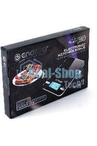 Весы кухонные электронные Endever Skyline KS-527, вес от 2 г до 5 кг. Закаленное стекло повышенной прочности, LCD-дисплей, авто откл.