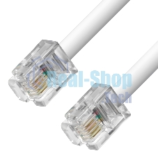 Телефонный шнур Greenconnect удлинитель для аппарата 3.0m GCR-TP6P4C-3.0m, 6P4C (джек 6p4c - jack 6p4c) белый Greenconnect Телефонный шнур удлинитель для аппарата 3.0m GCR-TP6P4C-3.0m, 6P4C (джек 6p4c - jack 6p4c) белый