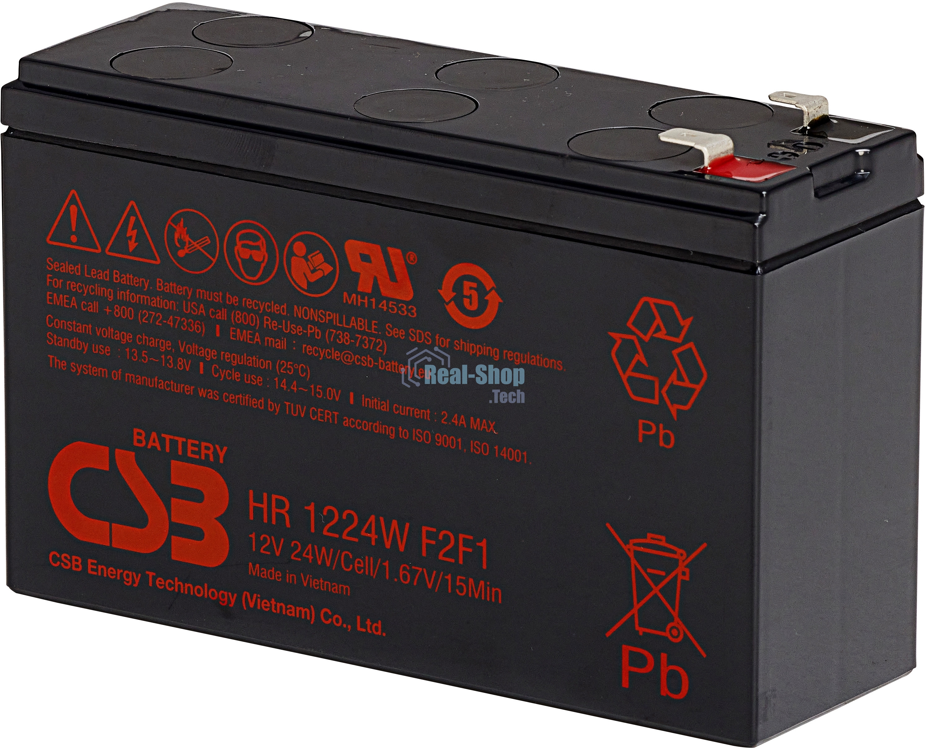 Батарея для ИБП CSB HR 1224W (12V, 5.5Ah)