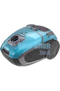 Пылесос Hyundai HYV-B4990 бирюзовый/черный, 400/2220 Вт, уборка сухая, пылесборник мешок, 2.5 л (в компл.:1мешок)