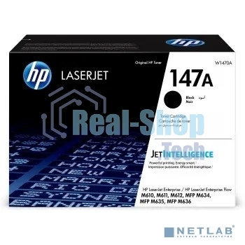 Картридж лазерный HP 147A W1470A черный (10500 стр.) для HP LaserJet M610dn