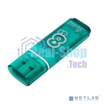 Флешка USB Smartbuy Glossy series green (SB8GbGS-G), 8Gb, USB 2.0, R/W 15/5, зеленый