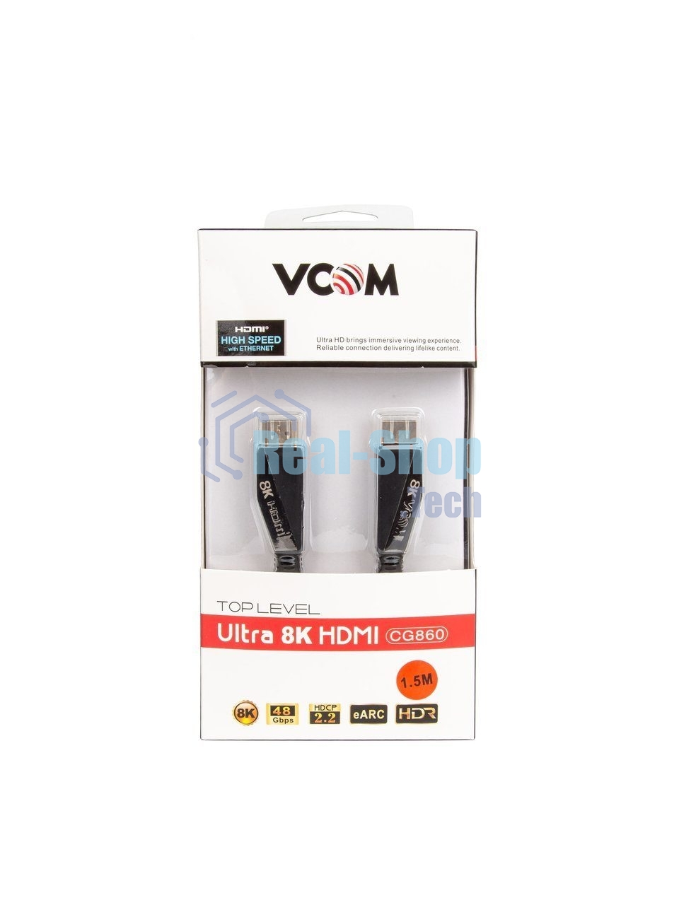 Кабель HDMI 19M/M,ver. 2.1, 8K@60 Hz 1.5m VCOM CG860-1.5M