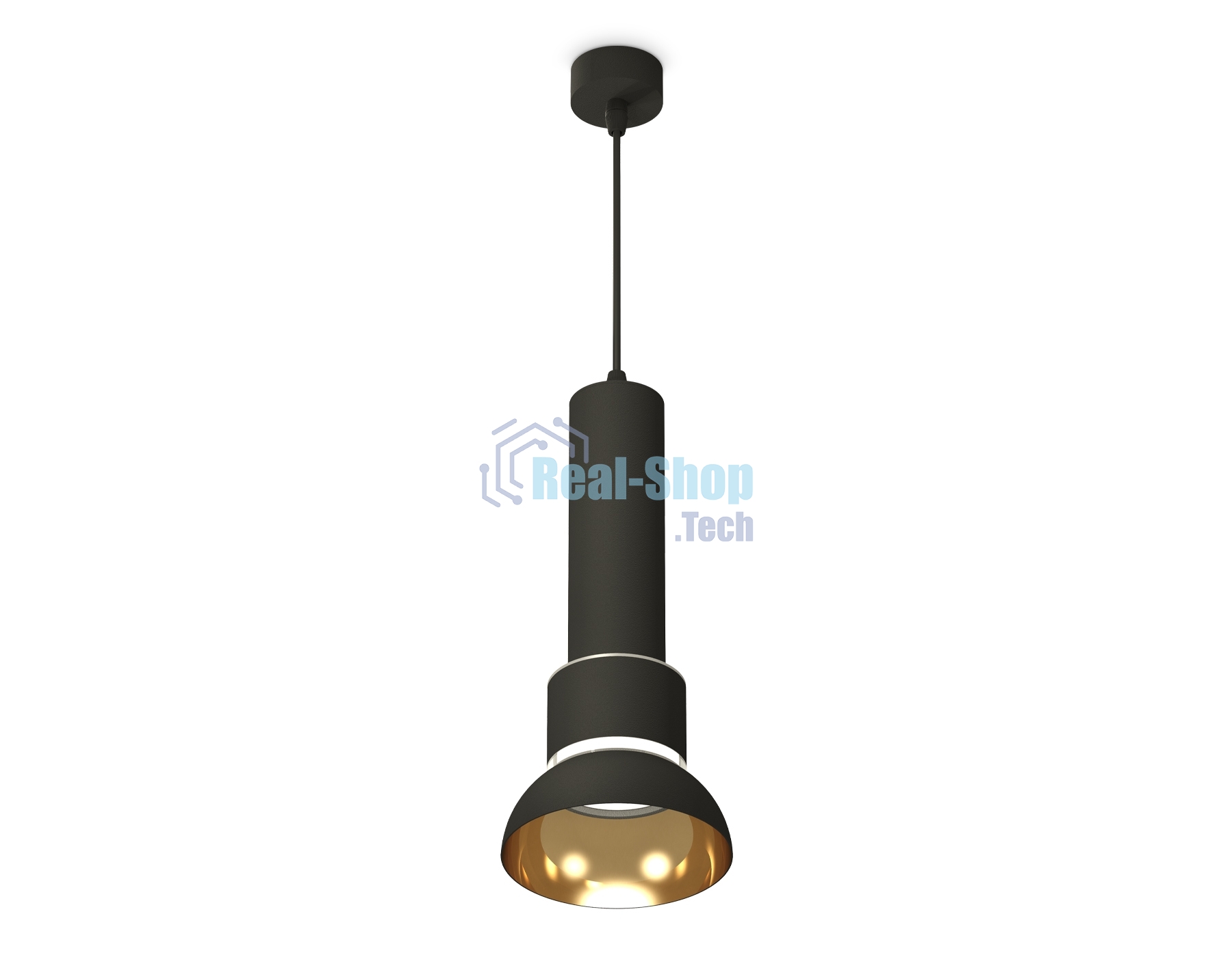 Светильник Ambrella Light XP8111007 SBK/PYG/CL черный песок/золото желтое полированное/прозрачный GX53