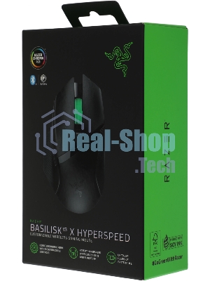 Мышь беспроводная Razer Basilisk V3 Hyperspeed черный, 18000 dpi, радиоканал, Bluetooth, USB, кнопки - 7