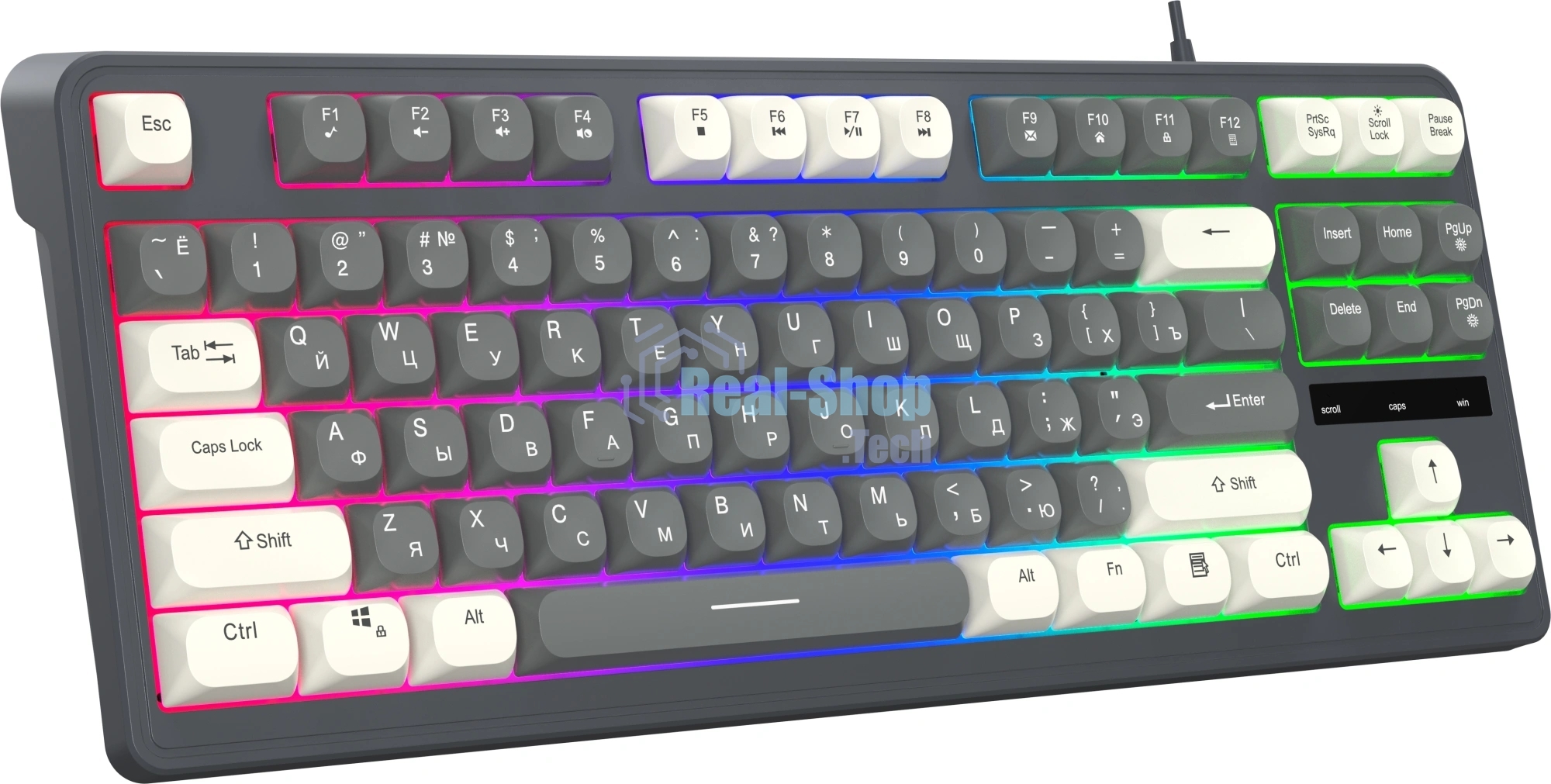 Клавиатура Oklick 711G проводная, USB Type-A, серый