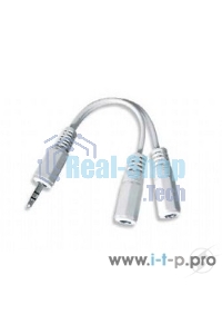 Кабель-разветвитель аудио сигнала Gembird CCA-415W (переходника для наушников) белый