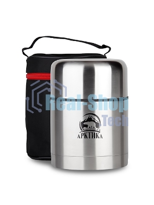 Термос Арктика, 301-500А, супер широкое горло, 0,5 л, для супа и еды в чехле, холод/тепло 12 ч