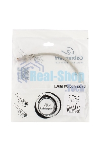 Патч-корд UTP, кат 5e, 0.25м с RJ45 серый