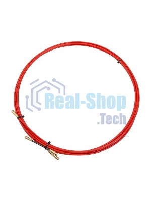 Протяжка кабельная Rexant (мини УЗК в бухте), стеклопруток, d=3,5мм, 5м красная