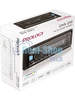 Автомагнитола Prology CMX-210, 1 DIN, Bluetooth, USB Type-A, AUX, пульт ДУ