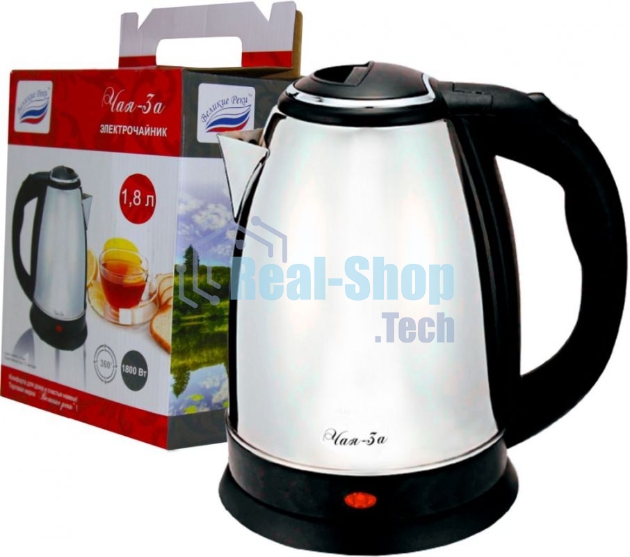 Чайник электрический Великие Реки Чая-3А новый дизайн, 1500 Вт, 1,8 л