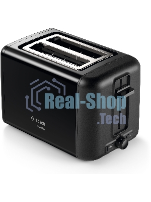 Тостер Bosch TAT3P423 черный, 970 Вт, 2 слота