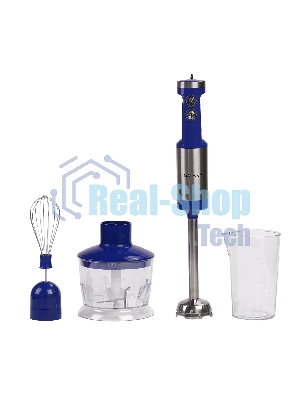 Блендер погружной Galaxy Line GL 2129, синий с серебристым, 900 Вт, 2 скорости и режим 