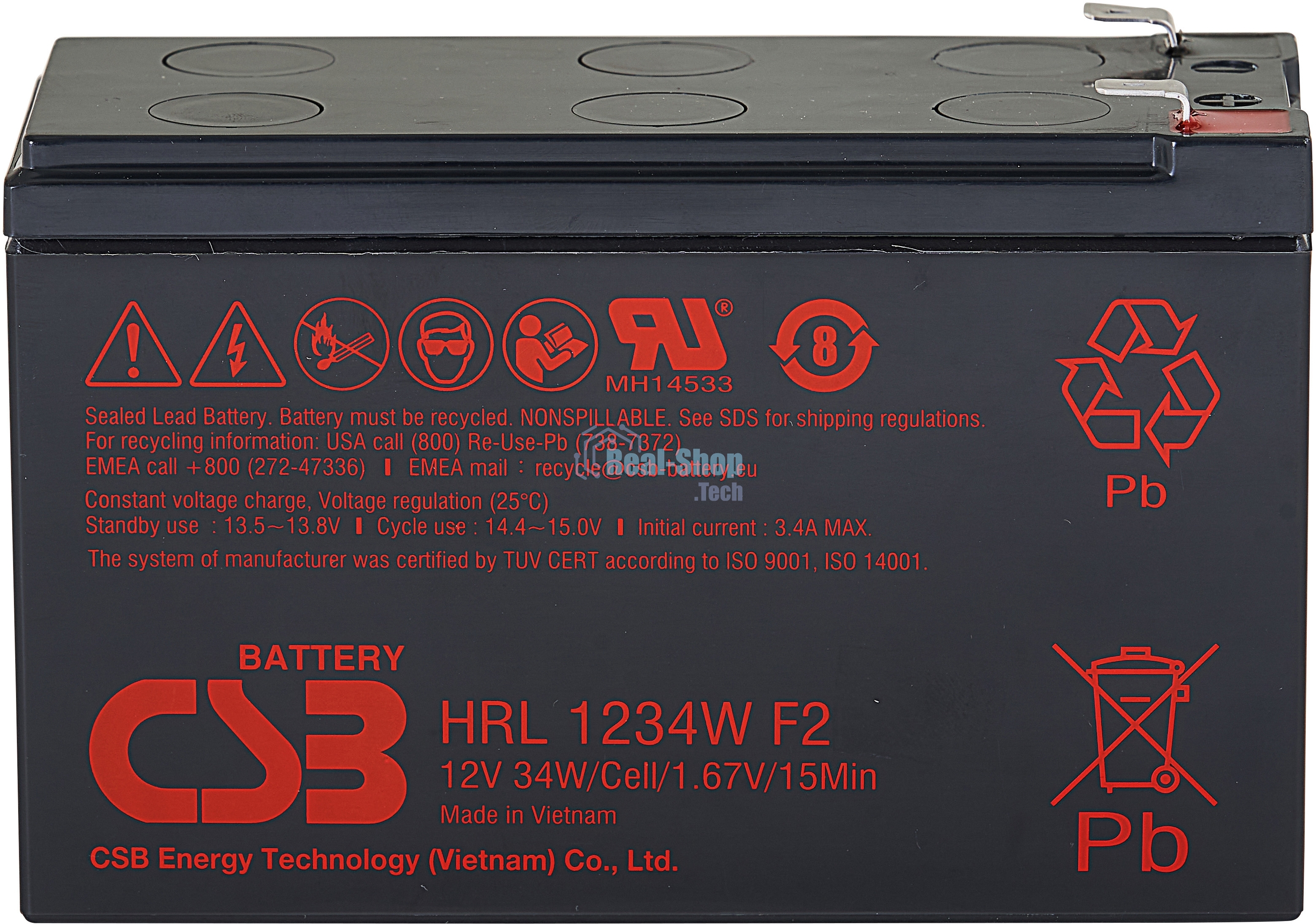 Батарея для ИБП CSB HRL 1234W (12V, 9Ah)