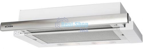 Вытяжка встраиваемая Elikor Интегра 50П-400-В2Л белый/нержавеющая сталь, 50 см, 400 куб. м/ч, 57 дБ