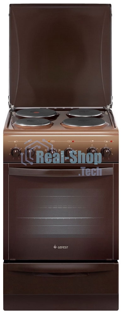 Плита электрическая Gefest 5140 0001 коричневый, конфорок 3 шт, духовка 55 л, 50 см x 85 см x 58.5 см