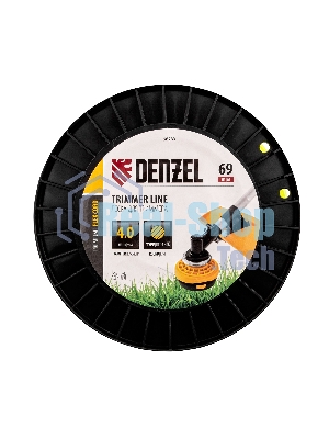 Леска для триммера Denzel круглая, 4,0мм х 69м, на DIN катушке FLEX CORD