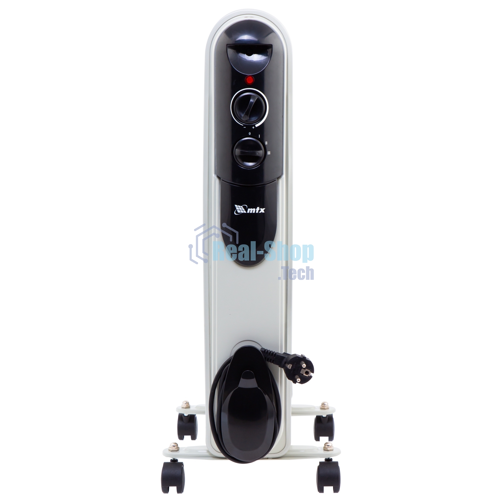 Обогреватель масляный MTX OCH-2000, белый, 2000 Вт, 20 м2, термостат