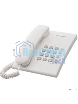 Телефон проводной Panasonic KX-TS2350RUW белый повтор номера, регул-ка громкости, кр.на стену