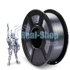 Филамент NVPrint Silk PLA+ Silver для 3D печати диаметр 1.75мм длина 330 метров масса 1 кг