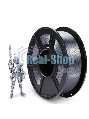 Филамент NVPrint Silk PLA+ Silver для 3D печати диаметр 1.75мм длина 330 метров масса 1 кг
