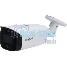 Уличная цилиндрическая IP-видеокамера TiOC Dahua DH-IPC-HFW3849T1P-AS-PV-0360B-S5 с ИИ и активным сдерживанием 8Мп, 1/2.7” CMOS, объектив 3.6мм, видеоаналитика, ИК 30м, LED 30м, IP67