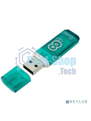 Флешка USB Smartbuy Glossy series green (SB8GbGS-G), 8Gb, USB 2.0, R/W 15/5, зеленый