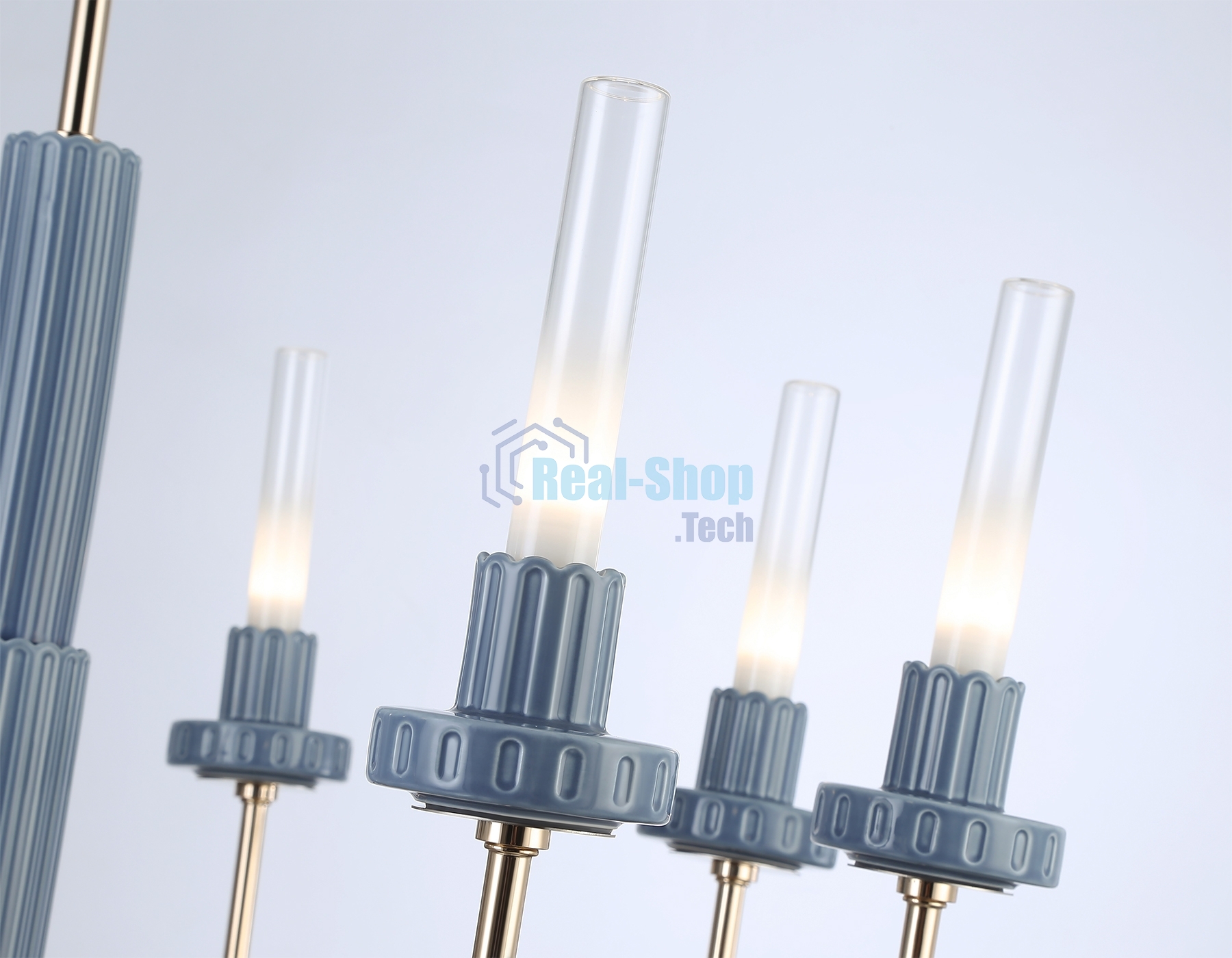 Люстра Ambrella light LH53126/8 GD/WH/GB золото/белый/серо-синий 13W 3000K D720*1120