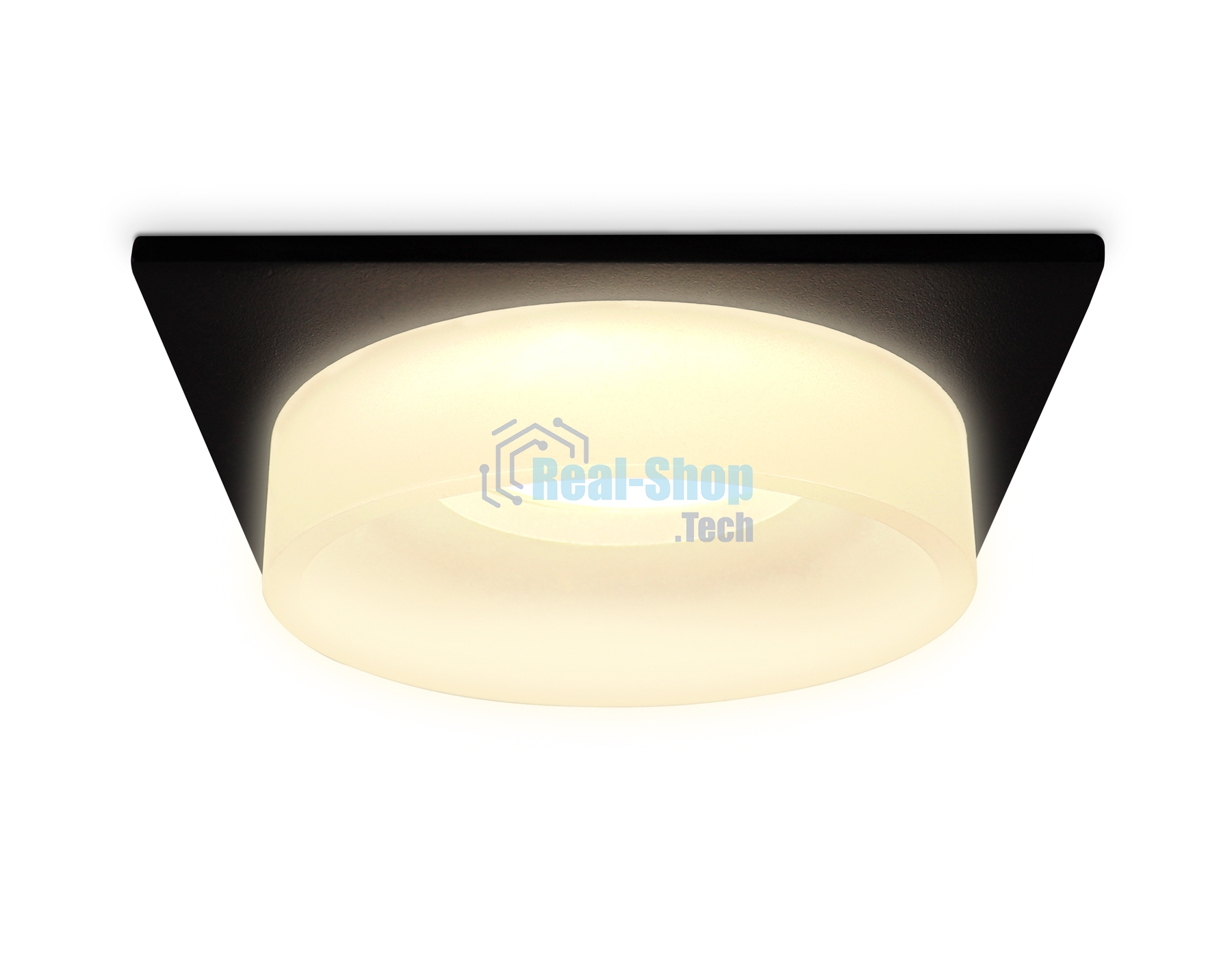 Светильник Ambrella light TN1316 SBK/FR черный песок/белый матовый GU5.3 92*92*45