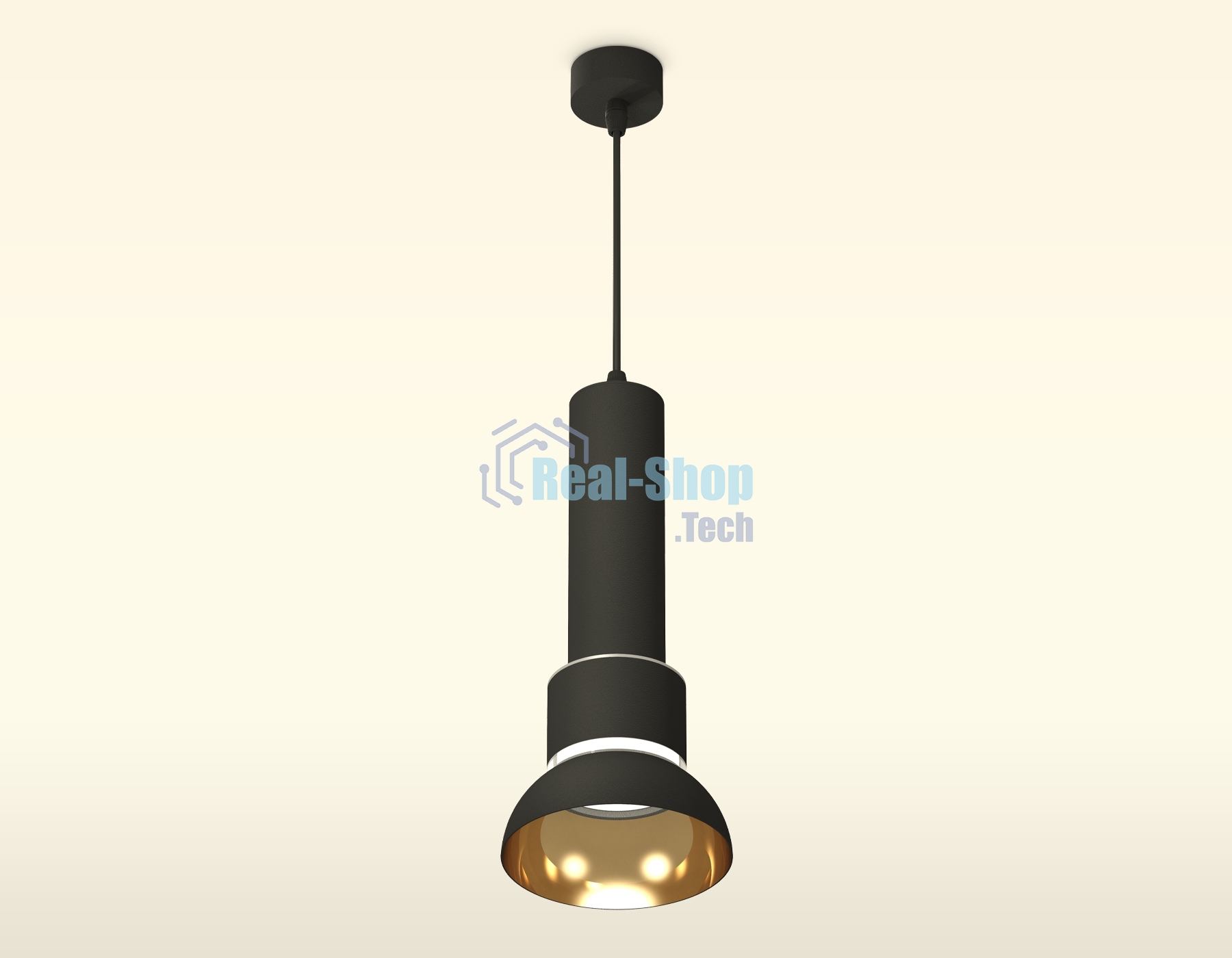 Светильник Ambrella Light XP8111007 SBK/PYG/CL черный песок/золото желтое полированное/прозрачный GX53
