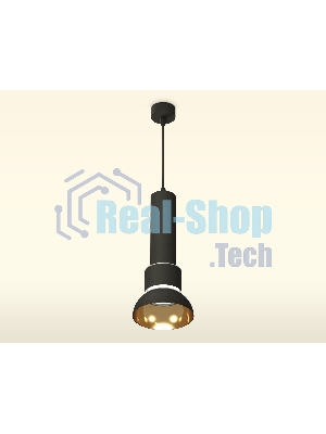 Светильник Ambrella Light XP8111007 SBK/PYG/CL черный песок/золото желтое полированное/прозрачный GX53