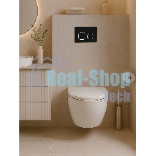 Инсталляция с унитазом комплект BAU IDEAL 6 в 1: унитаз подвесной безободковый торнадо Bau Hotel 53х36, быстросъемное сиденье микролифт, кнопка смыва BAU Strike, черная матовая