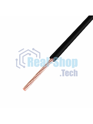 Провод ПГВА Rexant 1х0.50 мм², Cu, черный, бухта 500 м